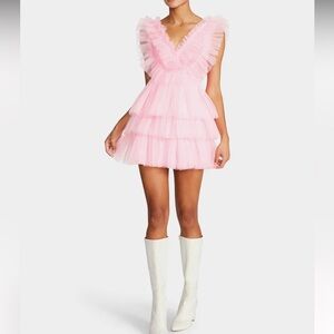 Betsey Johnson pink layered tulle ballerina dress
